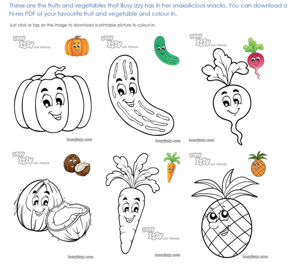 Come on In and Colour-In Your favourite Fruits and Vegetables