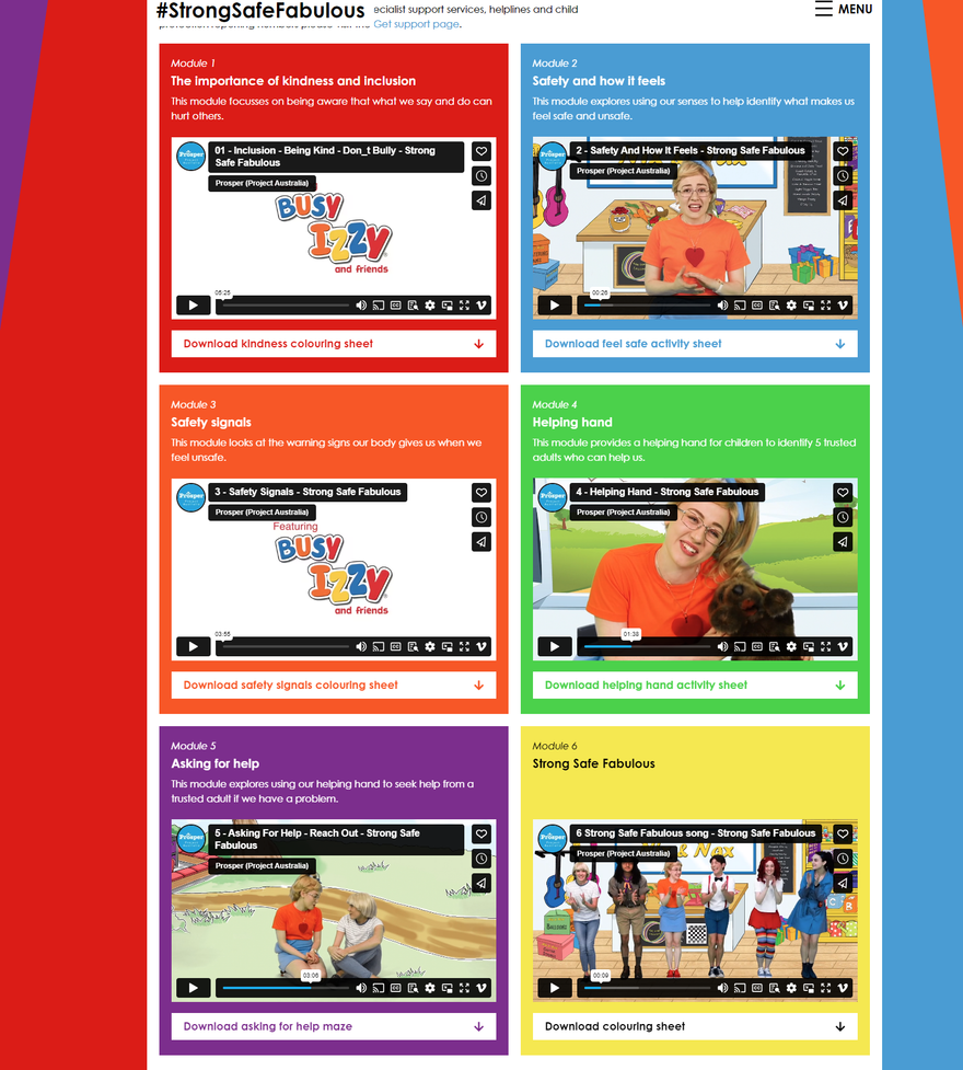Six NEW VIDEOS - Busy Izzy and Friends - Safer Children - Safer Communities
