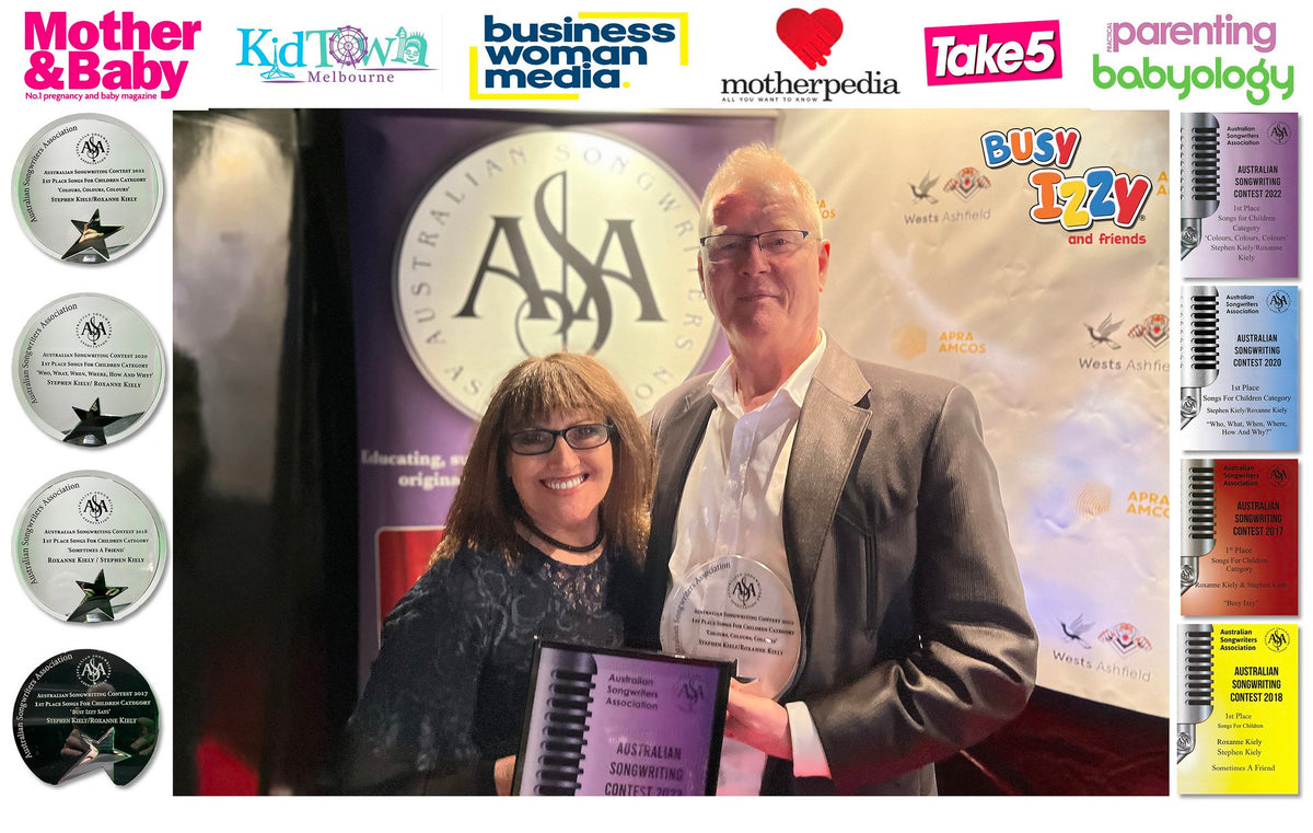 Stephen Kiely and Roxanne Kiely with awards